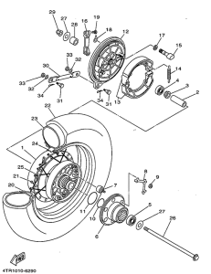 XVS650 Переднее колесо