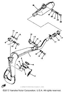 YZ400D Выхлопная система