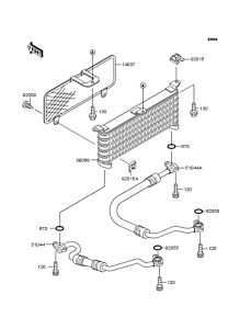 ZX400 オイルクーラー