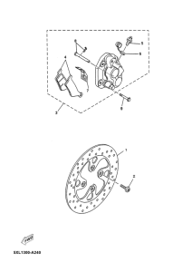 YP125E Передний тормоз