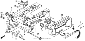 XL500R Swingarm + chain case