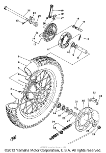 DT250F Переднее колесо