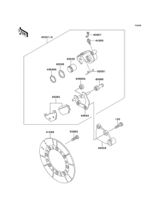 KMX125 Передний суппорт