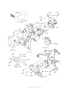 VN900 Боковые обтекатели