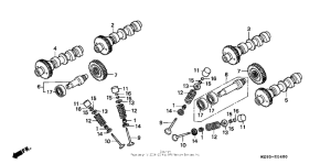 ST1100P Распределительный вал и клапана