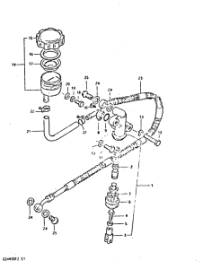 GSX400 Задний тормозной цилиндр