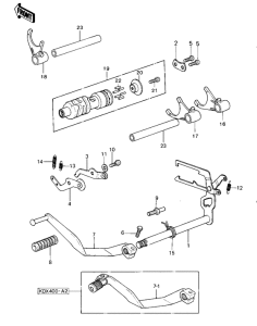 KDX400 Переключатель передач