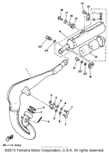 YZ490A Выхлопная система