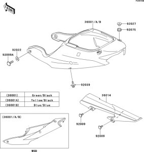 ZX600 Side covers / chain cover(zx600-j2p)