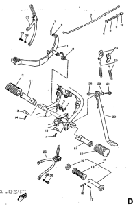 DT50R Stand. footrest