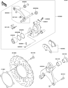 ZX1000 Задний тормоз