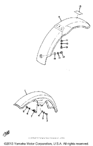 TY80B Front fender-rear fender