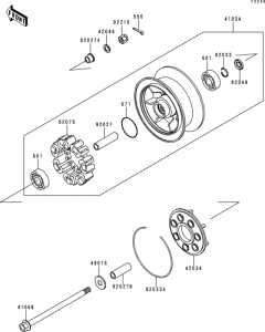  Задняя ступица колеса