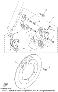 XV250 Передний суппорт
