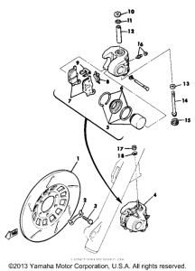 XJ650LH Передний суппорт