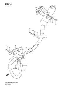 DR-Z400 Muffler comp