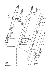 YZF-R1 Вилка передней оси