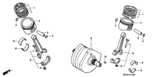 VT1100C2 Crankshaft / piston