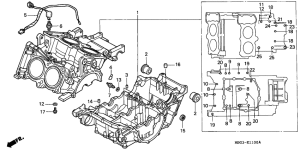 VFR800 Картер двигателя