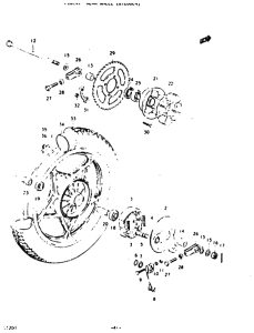 GT200 Rear wheel complete assy