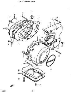 SB200 Crankcase cover ass`y  (v