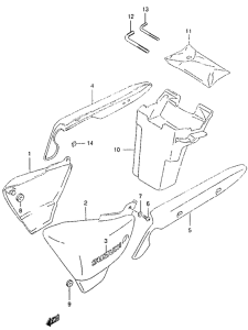 GZ125 Обтекатель задний