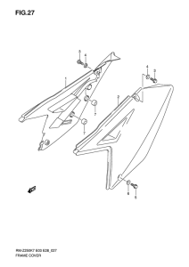 RM-Z250 Обтекатель задний