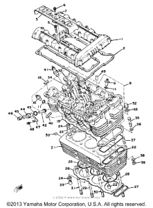 XS750E_227 - 1978 Cylinder head - cylinder