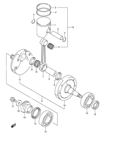 RM250 Вал коленчатый