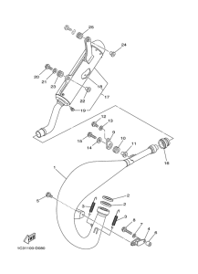 YZ125T1 Выхлопная система