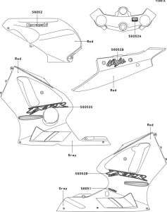 ZX1200 Decals(red)(b1h)(fr,uk,wv)