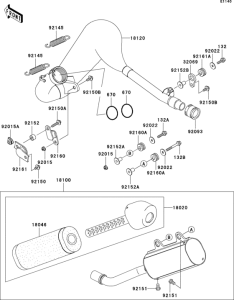KX125 Глушитель