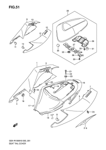 GSX-R1000 Обтекатель сидения
