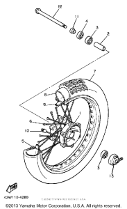 XV700L Переднее колесо