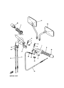 SRX250 ｽﾃｱﾘﾝｸﾞﾊﾝﾄﾞﾙ. ｹｰﾌﾞﾙ