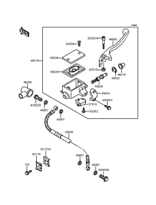KDX125 Главный тормозной цилиндр