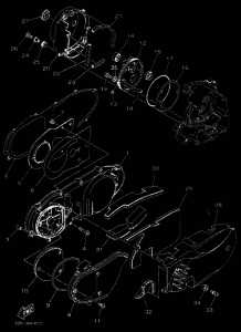YP125E YP125R Crankcase cover ass`y  (v