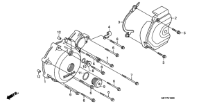 XL700V (ABS) Крышка картера левая
