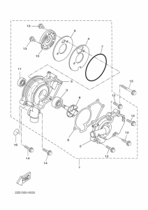 WR125R Водяная помпа