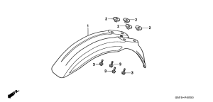 CR80RB Переднее крыло