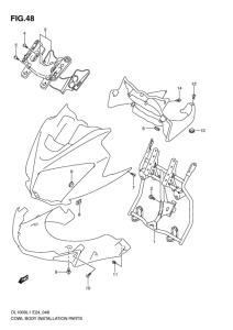 DL1000 Cowl body installation parts