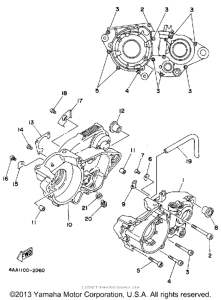 WR500ZE Картер двигателя