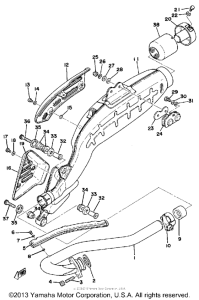 XT500D Выхлопная система