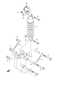 DL650 Втулки заднего рычага