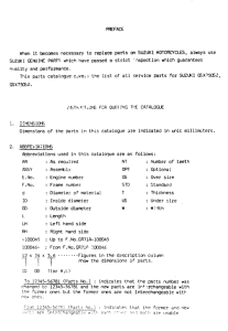 GSX750 Catalog preface