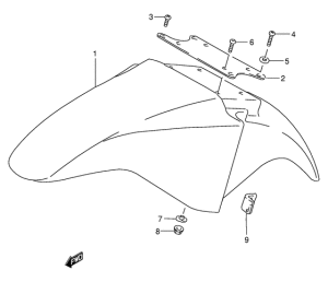 GSX250 Переднее крыло