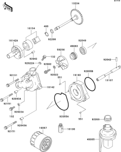 ZX600 Масляный насос и фильтр