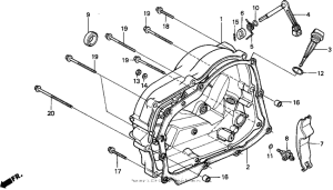 XR100 Крышка картера правая