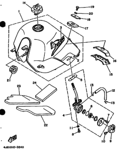 XT225 XT225F Tank fuel