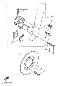 TY250Z Front brake. caliper